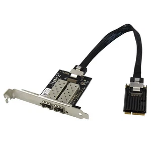 MINI Pci-e to Dual port Gigabit Ethernet 1000M SFP fiber Server network card - Picture 1 of 6