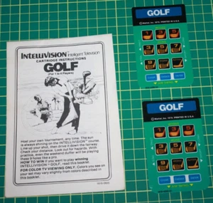 Mattel Intellivision Game Manual and Overlays: Golf - Picture 1 of 2