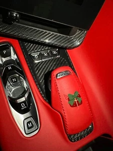 Real Carbon Transmission Control Overlay For C8 Corvette Stingray Z06 Z51 20-25 - Picture 1 of 11