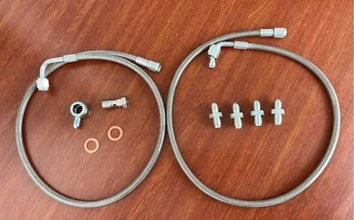 Kit de línea de cilindro maestro de freno transparente PUCoated SS 1994-2001 Acura Integra sin ABS Foto 1 de 2