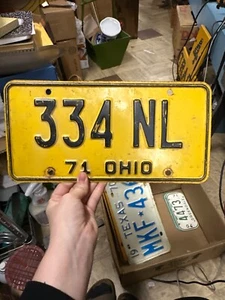 1971 Ohio License Plate 334 NL - Picture 1 of 15