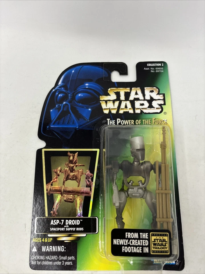 Droide Kenner Power Of The Force ASP-7 1997 con varillas de suministro de puerto espacial Foto 1 de 4