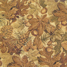 Upholstery Fabric Mountain Lodge Cabin Rustic Leaf Acorn Pinecones Furniture