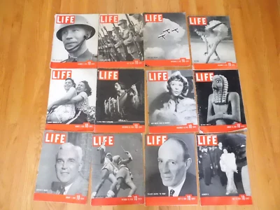 12 1938 & 1939 LIFE Magazines-Complete Issues-Several WWII - Image 1 of 4
