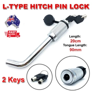New Hitch Pin Lock Security Tow Ball Bar L type Caravan Trailer Parts Anti Theft - Picture 1 of 12