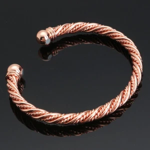 BRAZALETE/BRAZALETE MAGNÉTICO DE COBRE SÓLIDO PURO MARTILLADO HOMBRE ARTRITIS CB06V - Imagen 1 de 5