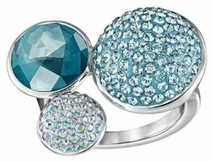 NIB $199 Swarovski Fun Ring Blue Cyrstal Size 52/US 6/S 55/US 7/M 58/US 8/L - Picture 1 of 2