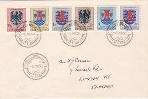 1956 Luxemburg FDC cover Canton Coat of Arms - Picture 1 of 2