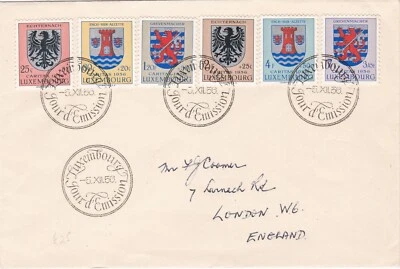 1956 Luxemburg FDC cover Canton Coat of Arms - Image 1 of 2