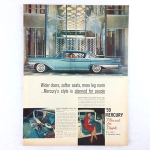 1959 Mercury Auto Auto Oldtimer DRUCKANZEIGE Werbung blau für Menschen geplant - Bild 1 von 1