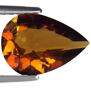 Piedras preciosas de turmalina natural certificadas IGI de 1,50 quilates color naranja marrón corte pera - Imagen 1 de 2
