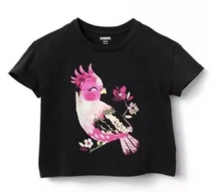 NWT Gymboree Girls Camp Must Haves Bird Flower Tropical Crop Top Shirt Size Xs 4 - Picture 1 of 1