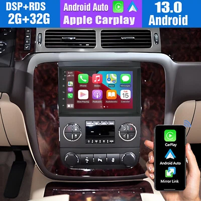 For GMC Yukon XL 1500 2007-2014 Android 13 Car Radio Stereo Apple Carplay GPS BT - Image 1 of 4