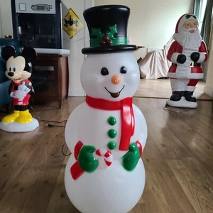 NEU Holiday Living Schneemann beleuchtete Blasform Weihnachtsdekoration - Bild 1 von 5