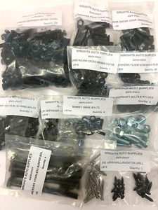 LANDROVER DEFENDER 130 BLACK STAINLESS STEEL NUT BOLT RESTORATION PACK METRIC - Picture 1 of 13