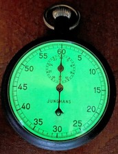  Leuchtzifferblatt K M Junghans 29A Gunmetall U-Boot Torpedo Stoppuhr Marine WK2