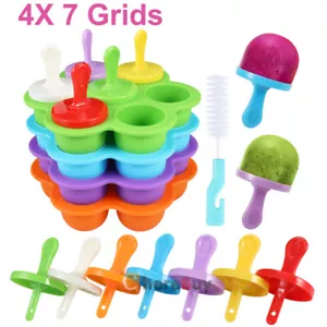 Silicone Ice Lolly Mould Cake Pop Mold Popsicle Ice Cream Frozen Dessert Maker - Picture 1 of 12
