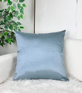 Aiking Home Solid Faux Silk Euro Sham/Pillow Cover, Zipper Closure, 26 by 26 Inc - Picture 1 of 12