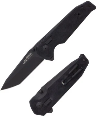 SOG Vision XR Folding Knife 3.38" CTS-XHP Steel Tanto Blade Black G10 Handle - Image 1 of 4