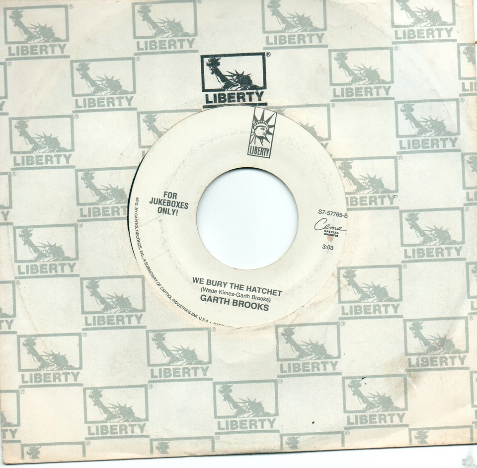 GARTH BROOKS -THE RIVER  / WE BURY THE HATCHET              (M-) - Image 1 of 1