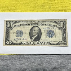 Vintage 1934 $10 Silver Certificate Blue Seal US Note 🔥🔥 Nice 🇺🇸 - Picture 1 of 14