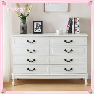 Home Chests of Drawers 8 Drawers Dresser White Storage Dressers for Bedroom - Picture 1 of 12