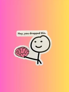 Brain Meme Sticker/Funny Sticker/Car Sticker/Waterproof Sticker/Journal Sticker - Picture 1 of 2