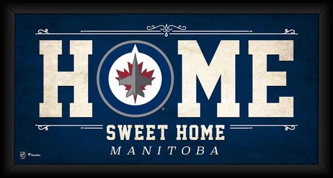 Winnipeg Jets Framed 10" x 20" Home Sweet Home Collage Cover