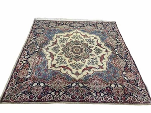 Antique Kirman Rare Examplar Handknot Square 180x180 Persian Carpet - Picture 1 of 14
