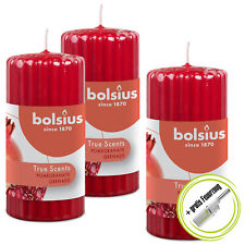 Bolsius Duft-Stumpenkerze Duft Kerzen Aroma & 1 Feuerzeug div.Duftsorten-33h RAL