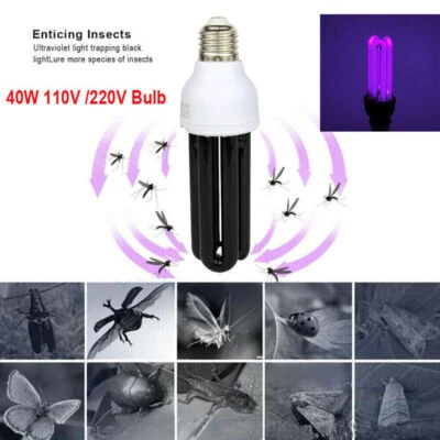E27 110V/220V Blacklight Low Energy 365nm UV Light Bulb Screw Ultraviolet Lamp - Image 1 of 4