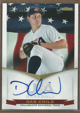 2012 USA Baseball Collegiate National Team Signatures #3 Dan Child 