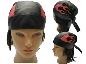 Dima de fuego Fire Flames Durag Bandana Fire Cabeza Envoltura DoRag Bufanda de motociclista Gorra Calavera - Imagen 1 de 3
