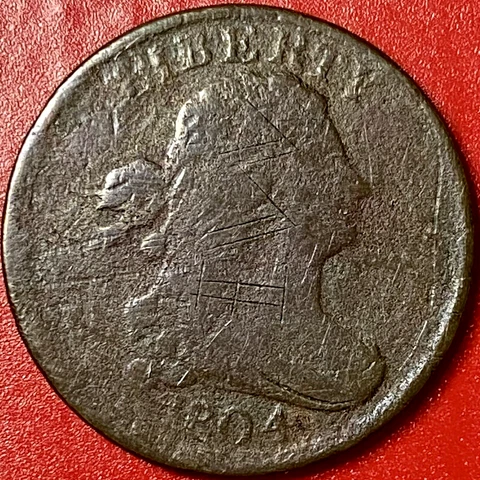 1804 DRAPED BUST HALF CENT PLAIN 4 Cover