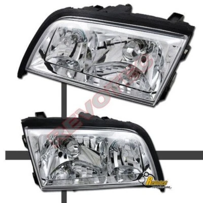 94-00 Mercedes Benz W202 C Class C220 C230 C280 C36 C43 Chrome Headlights 1 Pair - Image 1 of 3