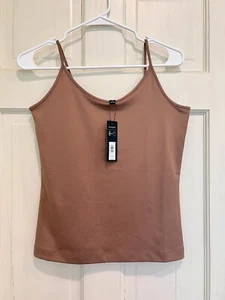 Banana Republic Tank Top Camisole Sz M Adjustable Straps Layering Brown NWT - Picture 1 of 7
