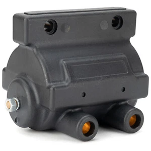 Black Dual Fire Twin Power Ignition Coil Fit For Harley Sportster Repl 31609-65A - Bild 1 von 5