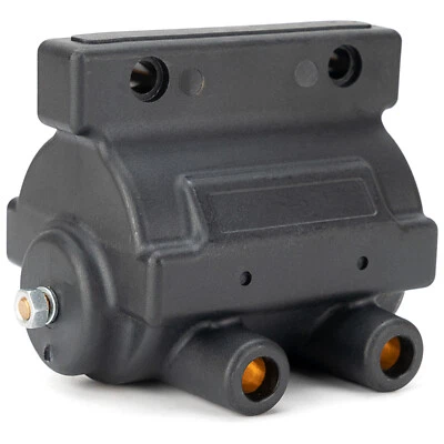 Black Dual Fire Twin Power Ignition Coil Fit For Harley Sportster Repl 31609-65A - Image 1 of 4