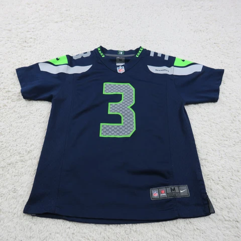 Seattle Sea Hawks Shirt Youth Medium 10 Blue Nike Jersey NFL Football Pullover Cover