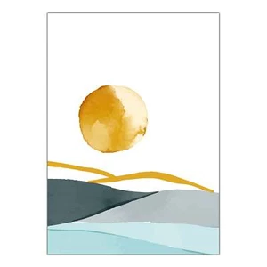 Poster Quadro Tela Canvas - Paesaggio Astratto Watercolor Dipinto A0014-D0017 - Picture 1 of 19