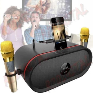 CASSA AUDIO PORTATILE 60W SMARTPHONE BLUETOOTH 4.0 KARAOKE e MICROFONO IMPIANTO - Picture 1 of 4