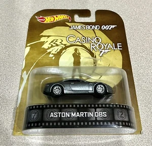 🏁HOT WHEELS RETRO ENTERTAINMENT JAMES BOND 007 CASINO ROYALE ASTON MARTIN DBS🏁 - Picture 1 of 2