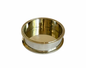 Tri Clamp Splatter Platter Short Base Welded Bottom Tri-Clamp Spool Closed Loop - Picture 1 of 3