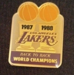 Los Angeles Lakers 1987-1988 Back to Back Champions lapel Pin - Picture 1 of 2
