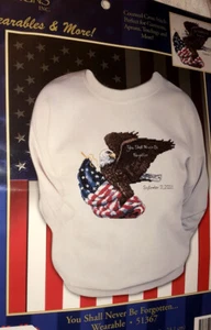 New Package Candamar Cross Stitch September 11, 2001 Never Forgotten Am Eagle - Picture 1 of 9