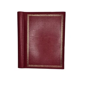Vintage 70s Red With Gold Accents Vinyl Photo Album Self Adhesive Unused - Picture 1 of 5