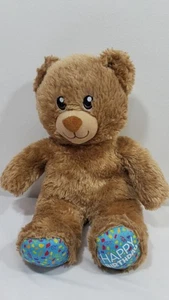 Build A Bear 17 Zoll Happy Birthday brauner Teddybär mit blauen Füßen - Bild 1 von 2