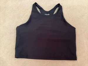 Old Navy Active Cropped Bra Tank Top Black Powersoft Girls Large 10-12 - Picture 1 of 4