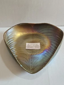  Vetro Artistico Murano Iridescent Glass Centerpiece Bowl Hand Made In ITALY  - Picture 1 of 15