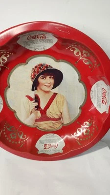 Vintage Coca-Cola 1995 Tin Tray,red,"Drink Coke " Decor, Girl - Image 1 of 4